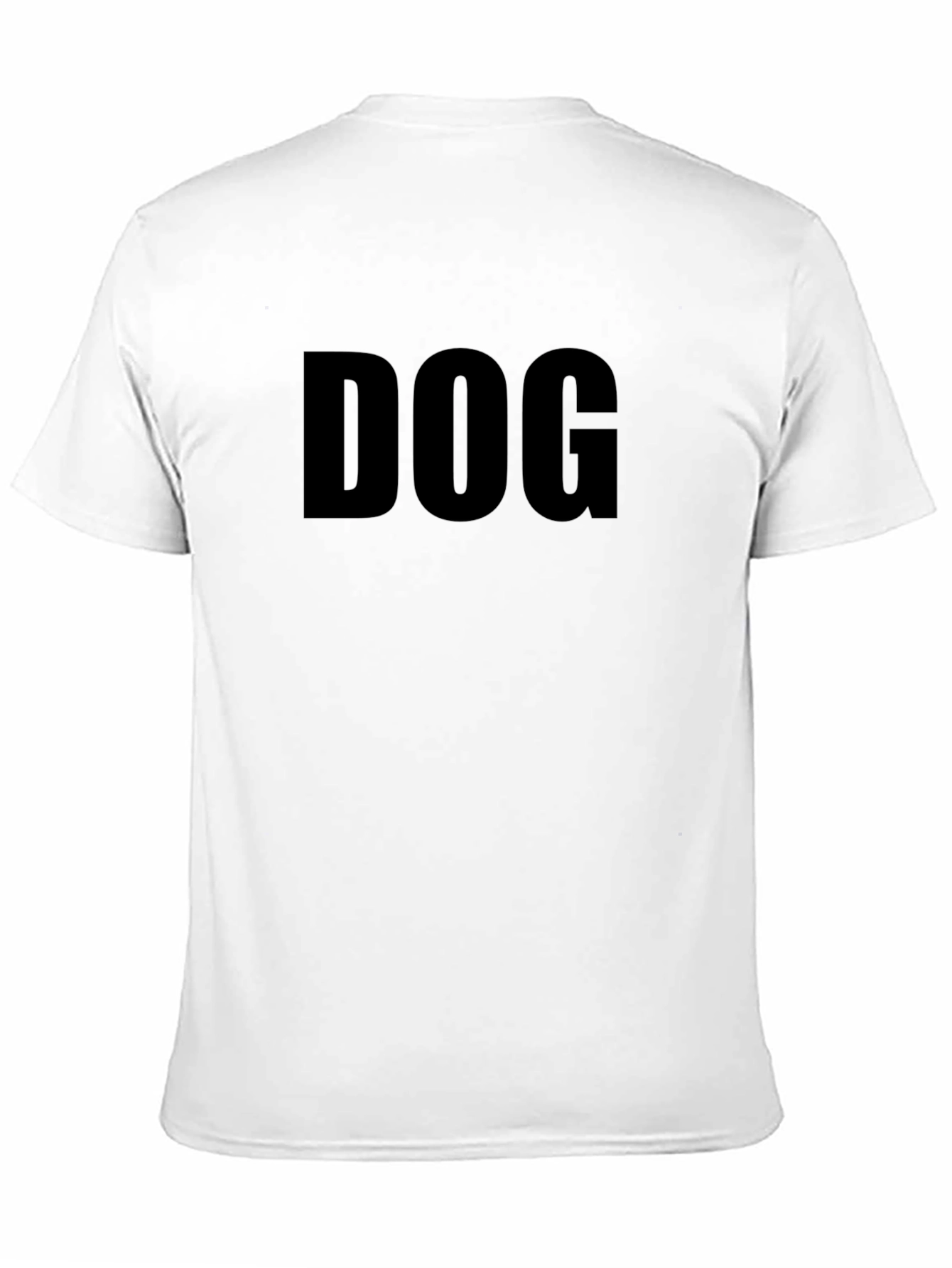 Dog Graphic Crew Neck T-Shirt - Casual Style