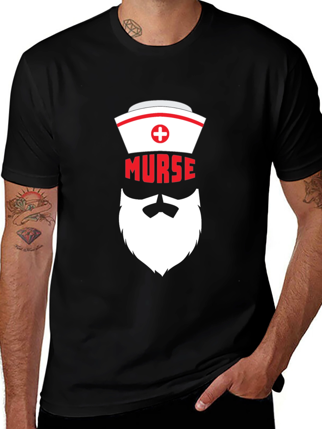Murse T-Shirt - Bearded Nurse Humor Tee