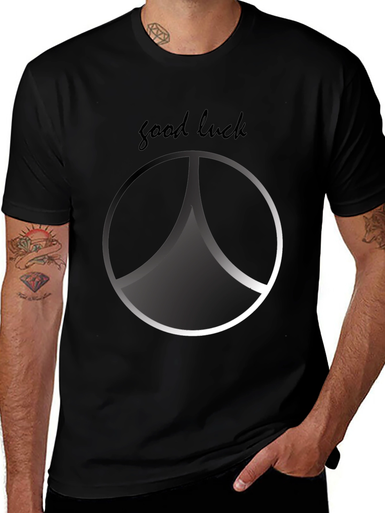 Good Luck Graphic Print T-Shirt