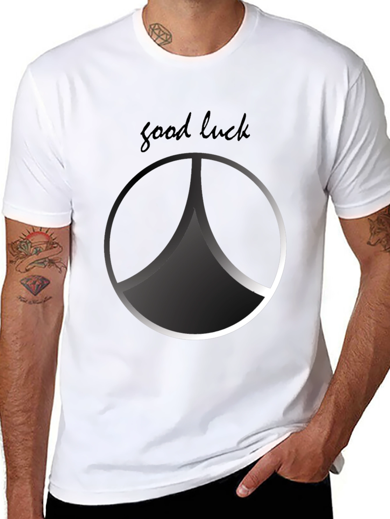 Good Luck Graphic Print T-Shirt