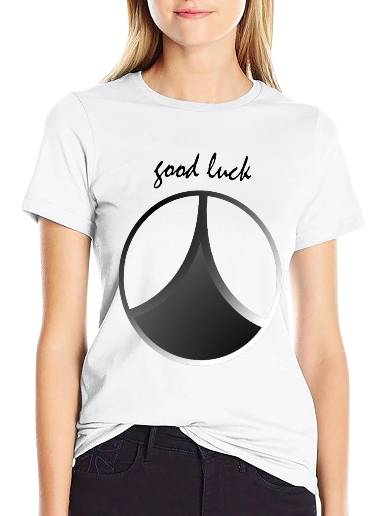 Good Luck Graphic Print T-Shirt
