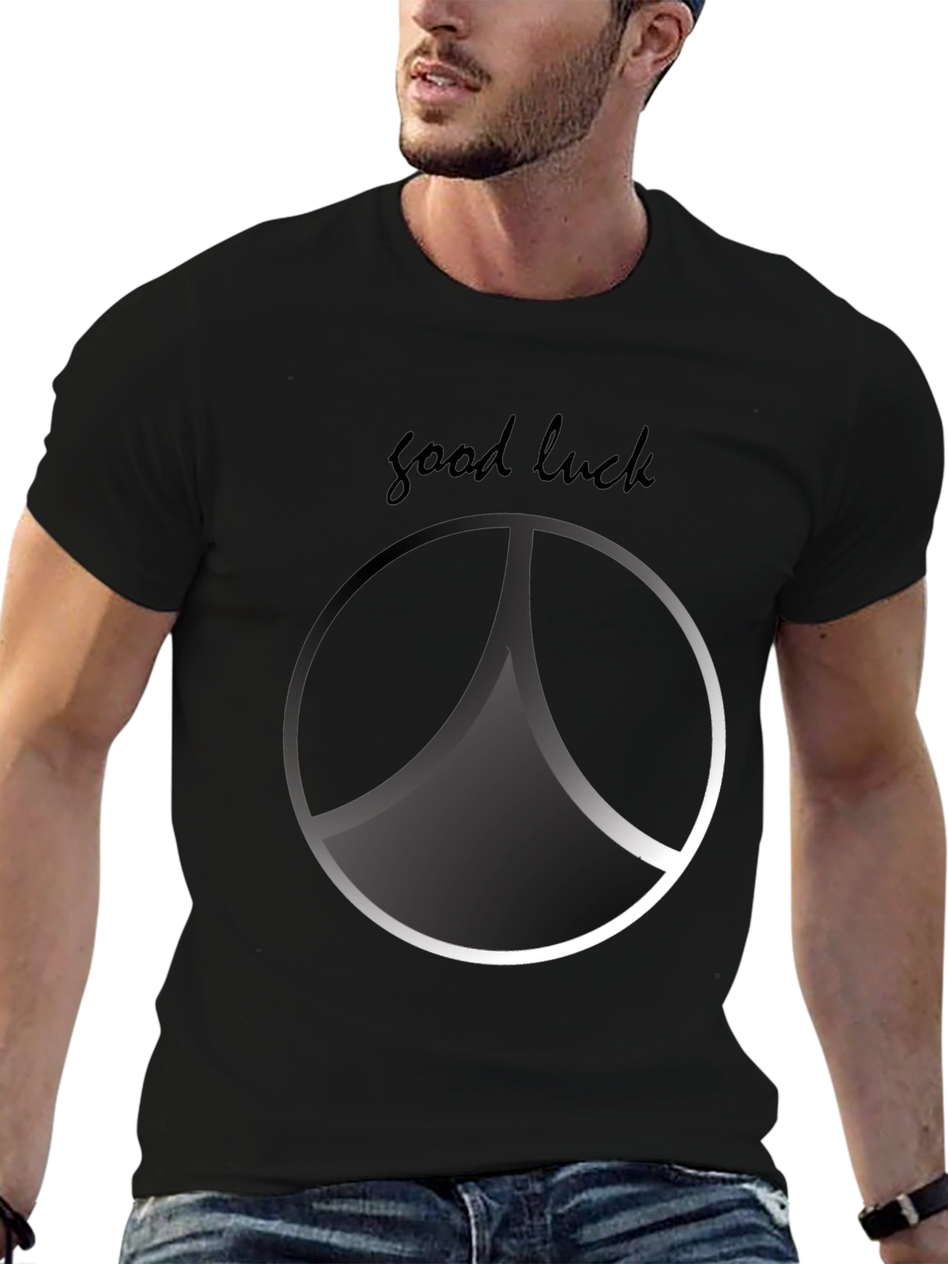 Good Luck Graphic Print T-Shirt