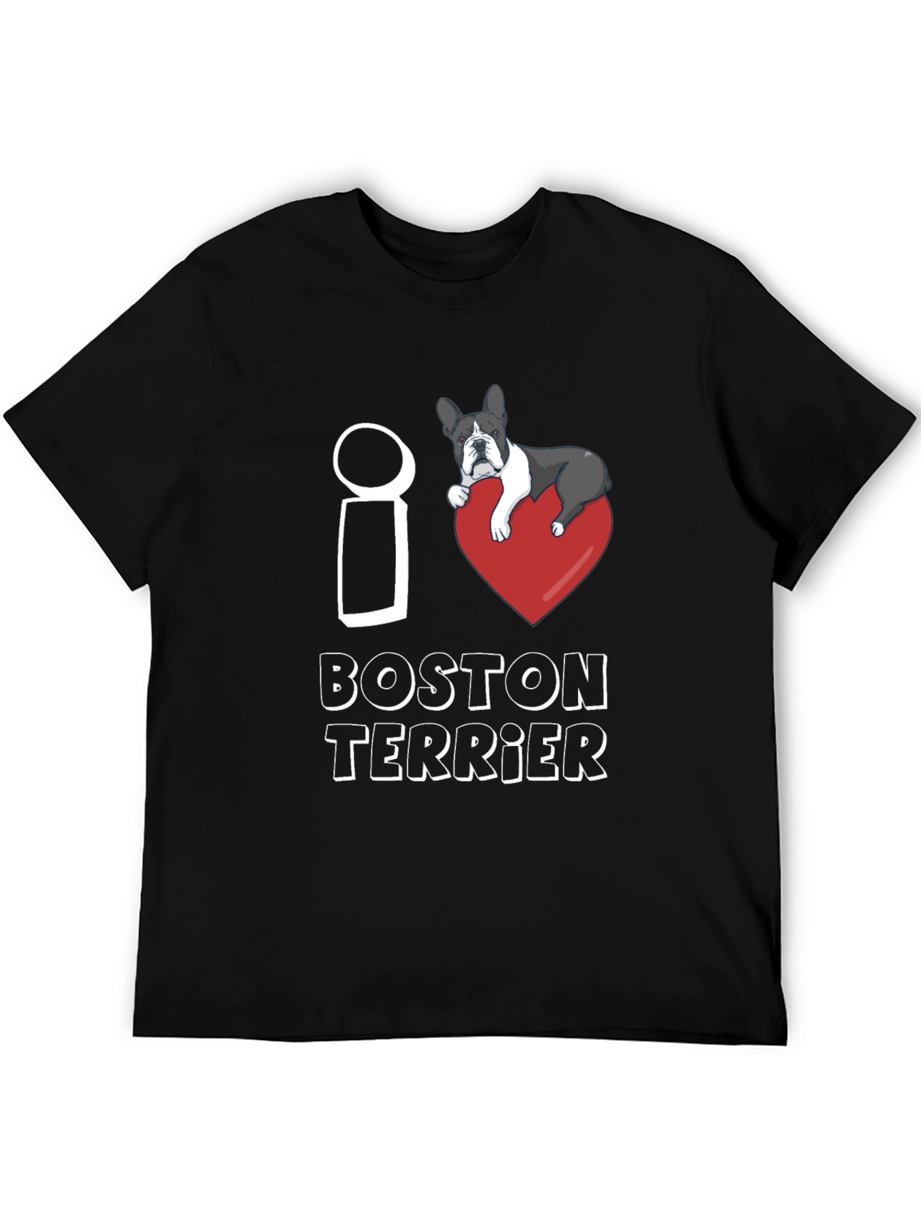 I Love Boston Terrier T-Shirt Dog Lover Gift