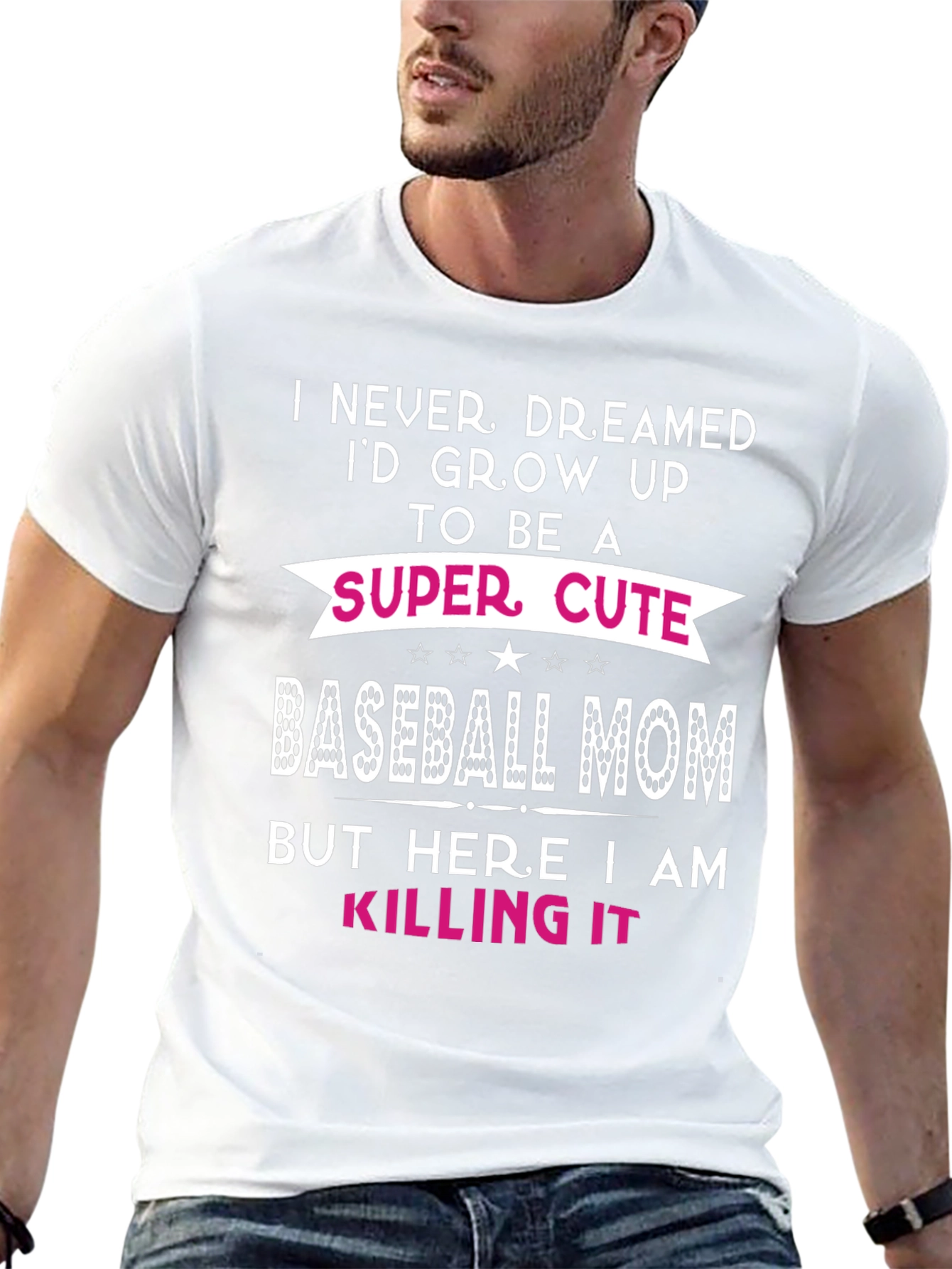 Super Cute Baseball Mom Graphic Tee