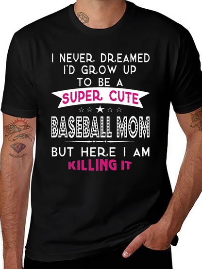 Super Cute Baseball Mom Graphic Tee