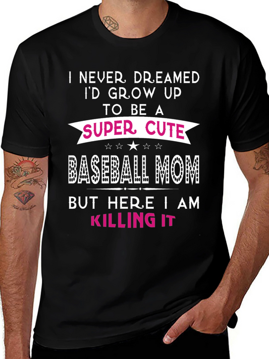 Super Cute Baseball Mom Graphic Tee