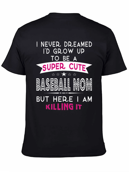 Super Cute Baseball Mom Graphic Tee