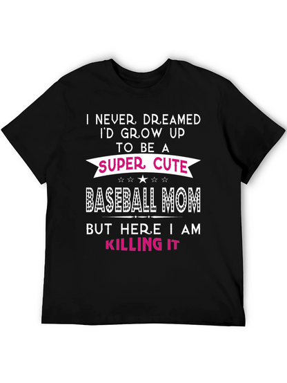 Super Cute Baseball Mom Graphic Tee