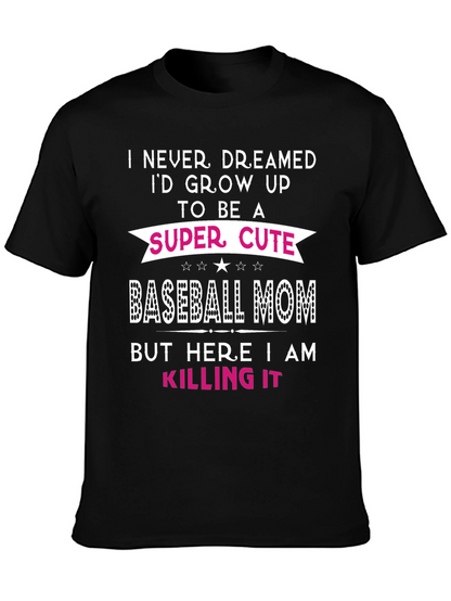Super Cute Baseball Mom Graphic Tee
