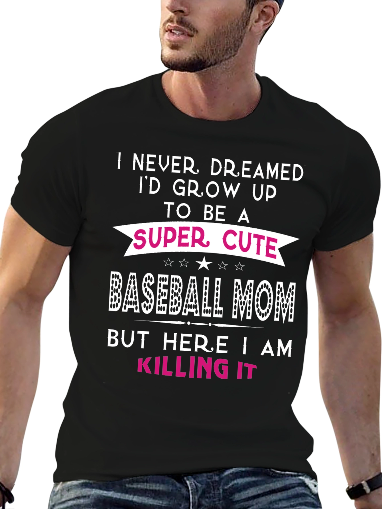 Super Cute Baseball Mom Graphic Tee