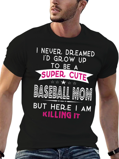 Super Cute Baseball Mom Graphic Tee
