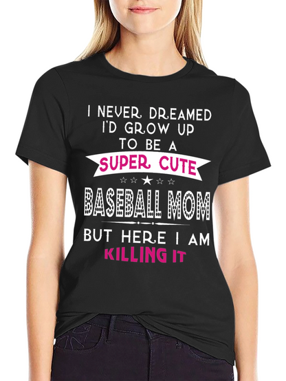 Super Cute Baseball Mom Graphic Tee