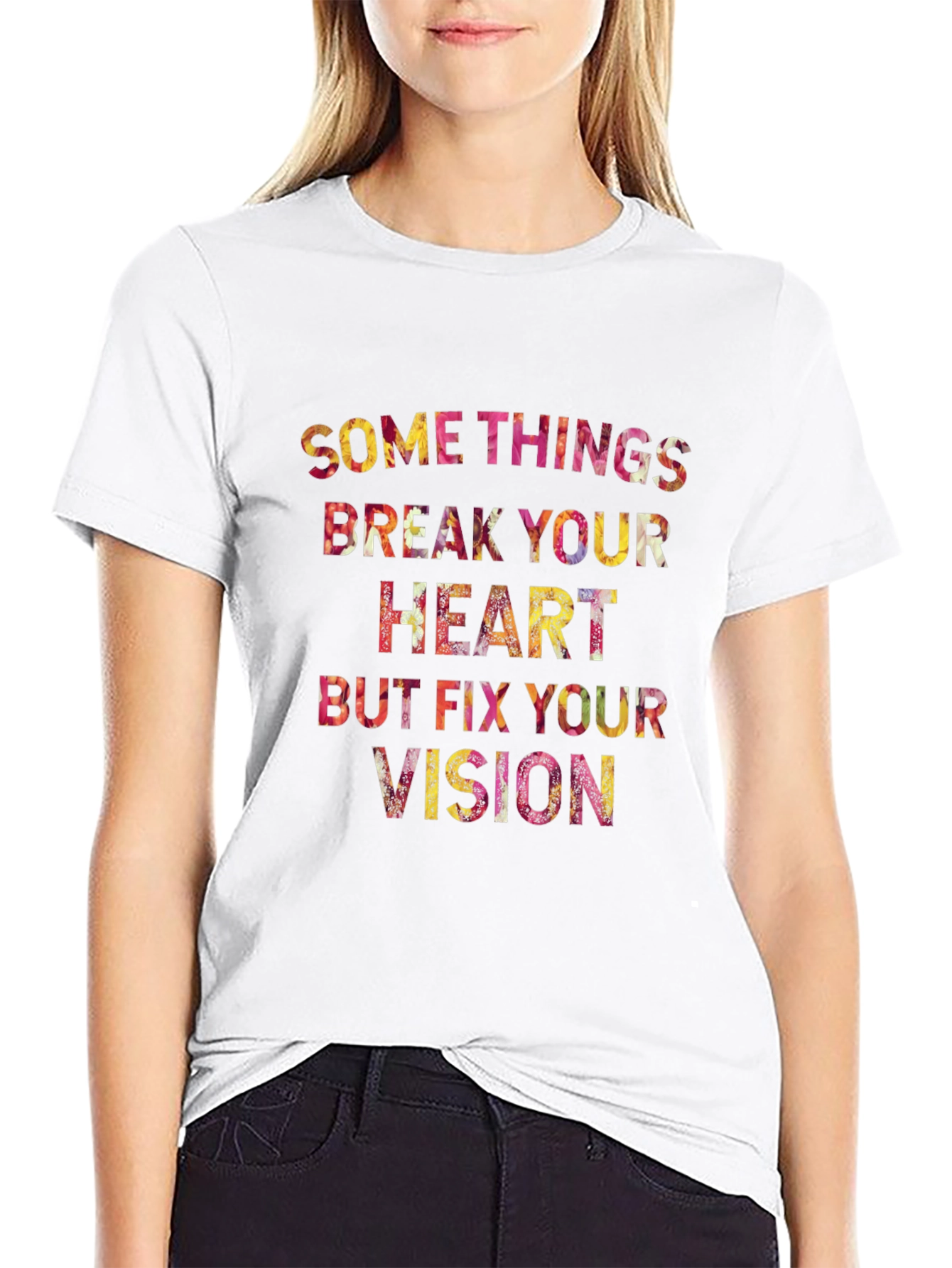 Inspirational Floral Graphic T-Shirt