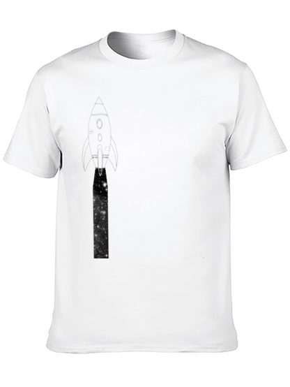 Rocket Launch Graphic Black T-Shirt