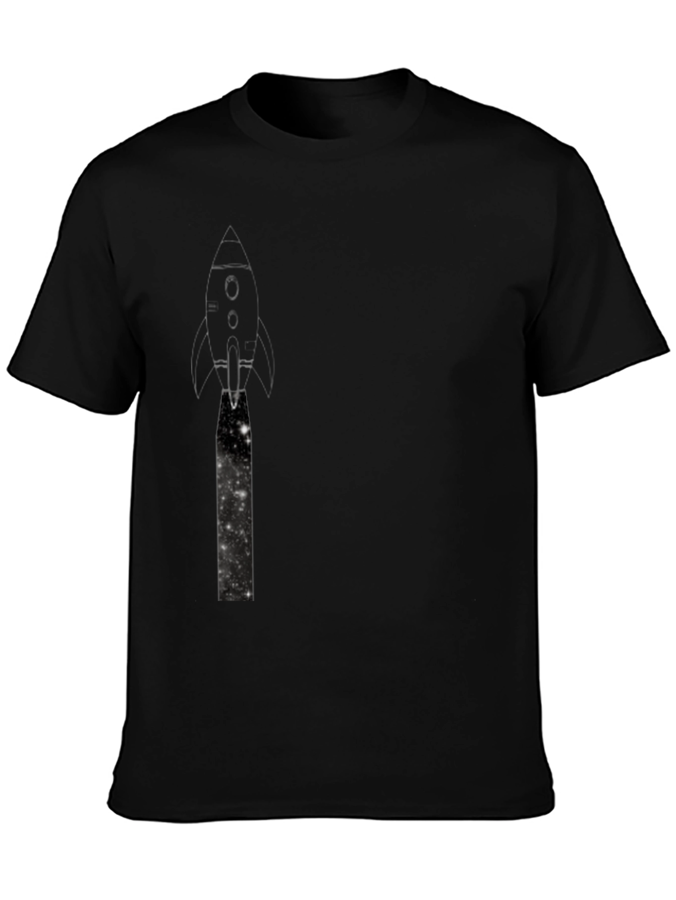Rocket Launch Graphic Black T-Shirt