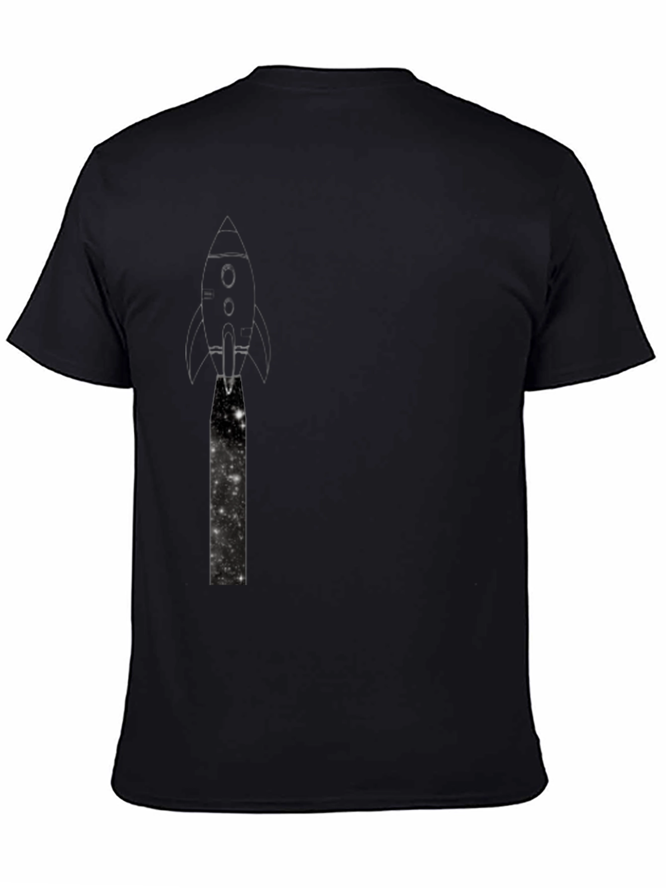 Rocket Launch Graphic Black T-Shirt