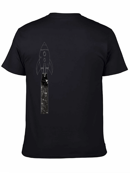 Rocket Launch Graphic Black T-Shirt