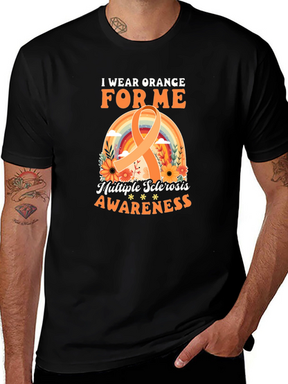 Orange Awareness Ribbon Graphic Tee