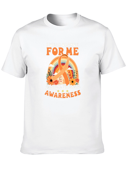 Orange Awareness Ribbon Graphic Tee