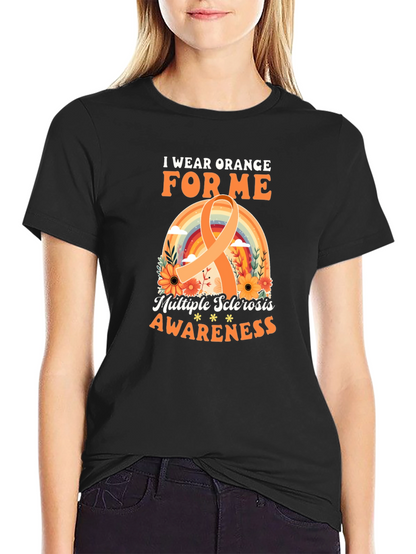 Orange Awareness Ribbon Graphic Tee
