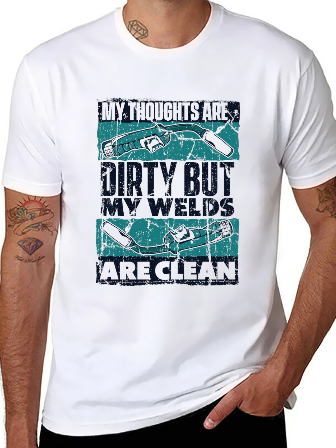 Welder T-Shirt: Dirty Mind Clean Welds