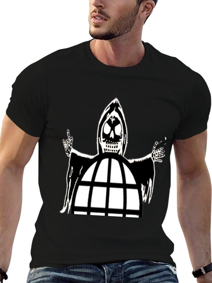 Grim Reaper Cage Black T-Shirt