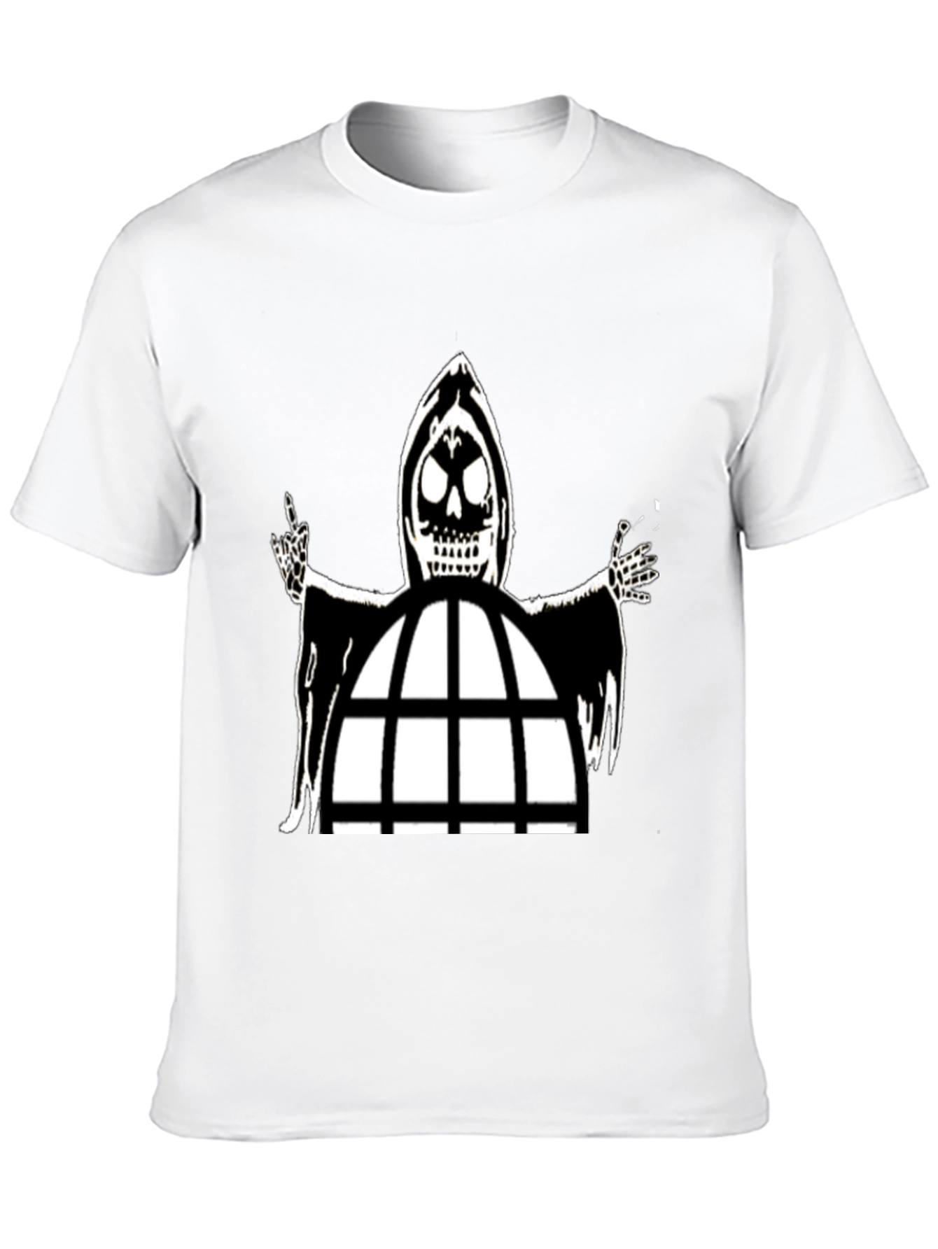 Grim Reaper Cage Black T-Shirt