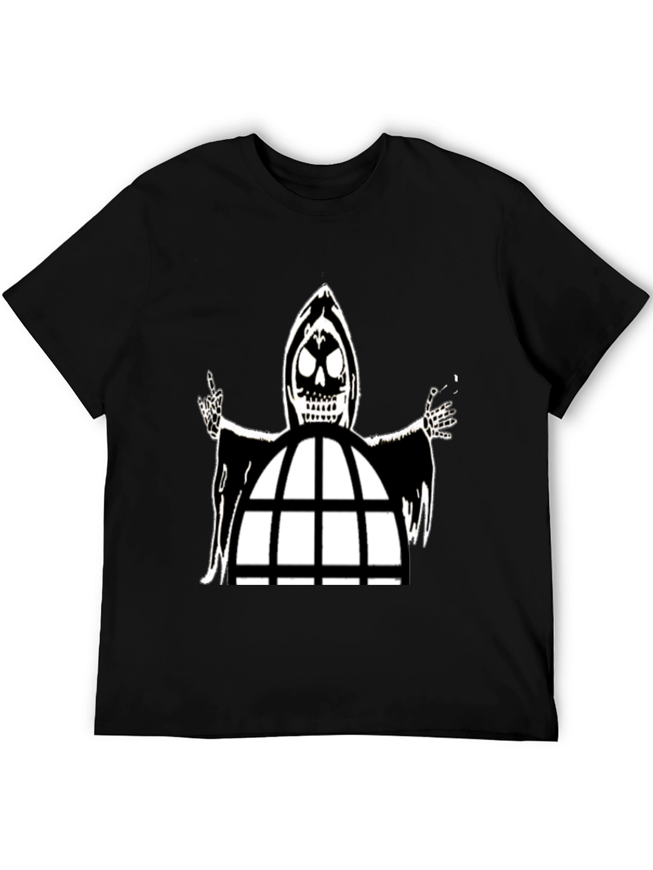 Grim Reaper Cage Black T-Shirt