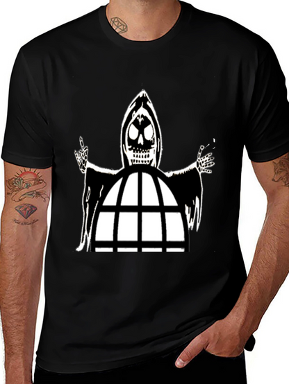 Grim Reaper Cage Black T-Shirt