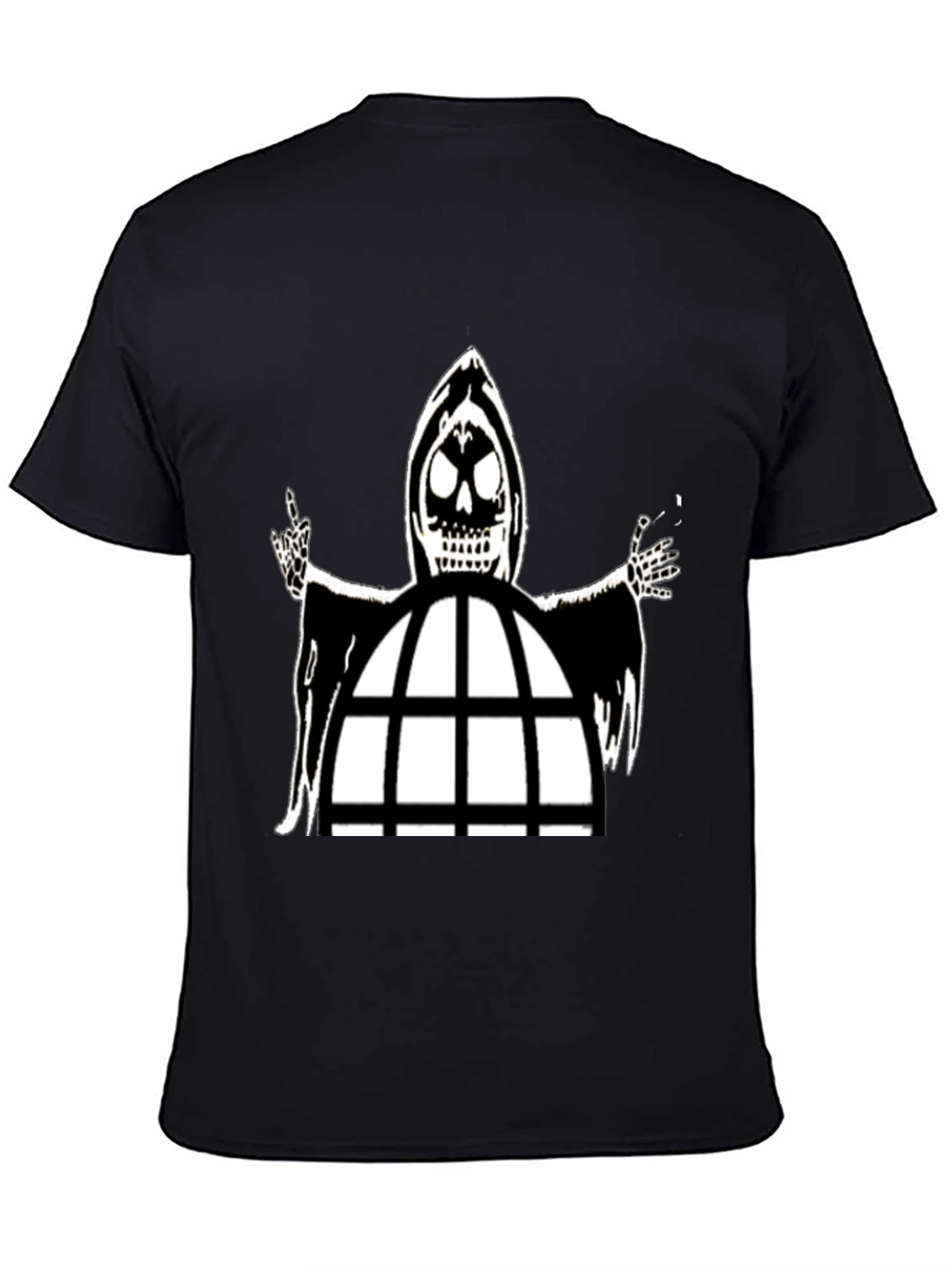 Grim Reaper Cage Black T-Shirt