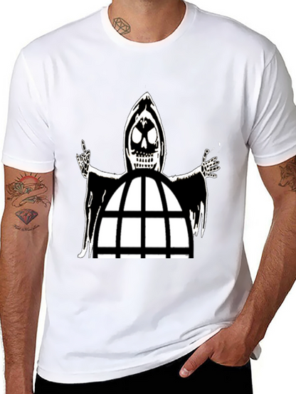 Grim Reaper Cage Black T-Shirt