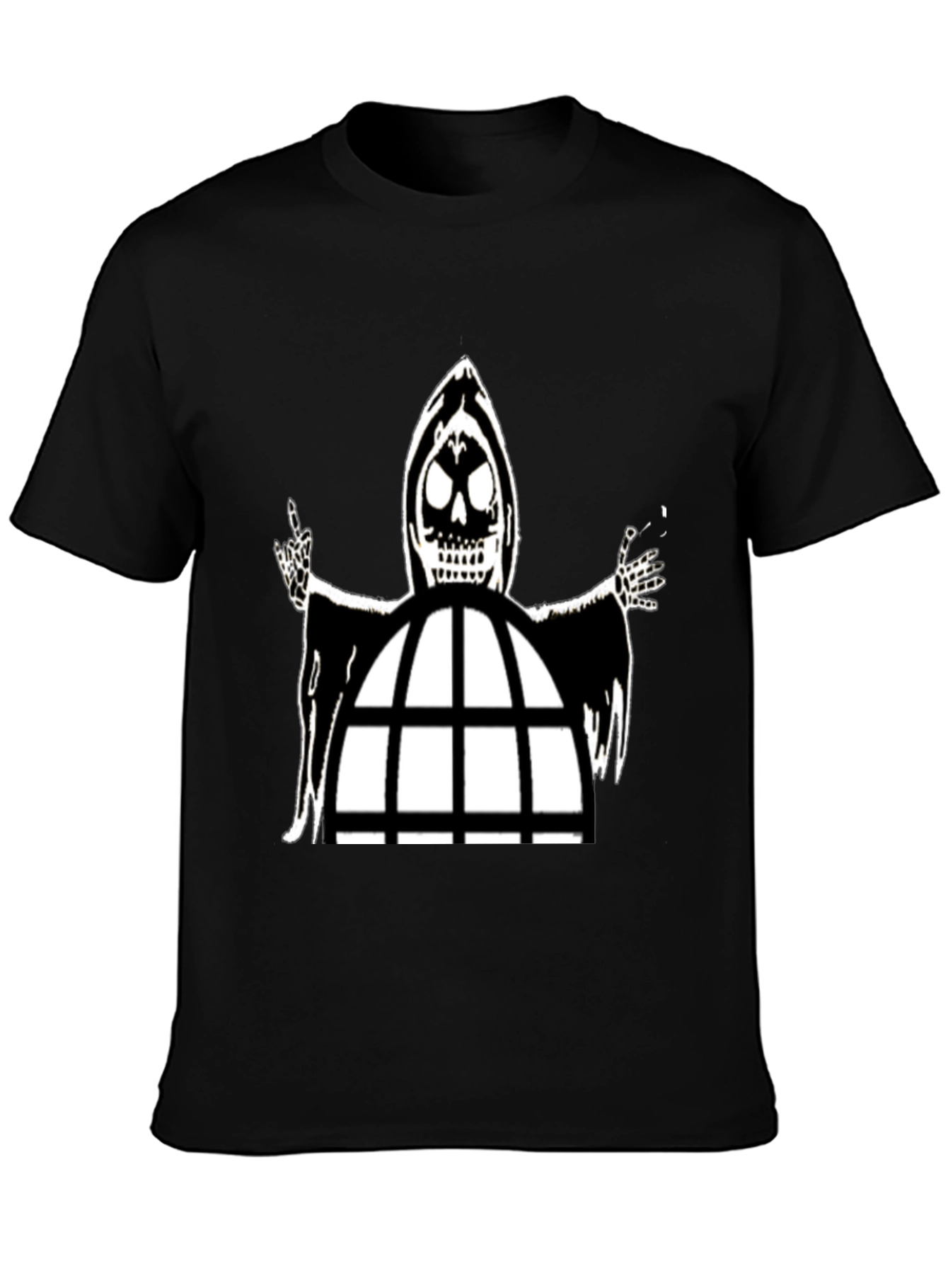 Grim Reaper Cage Black T-Shirt