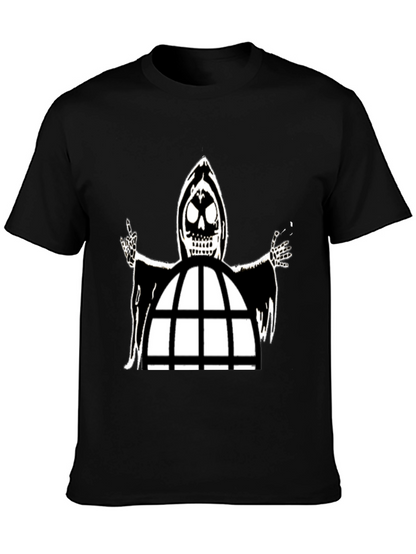 Grim Reaper Cage Black T-Shirt