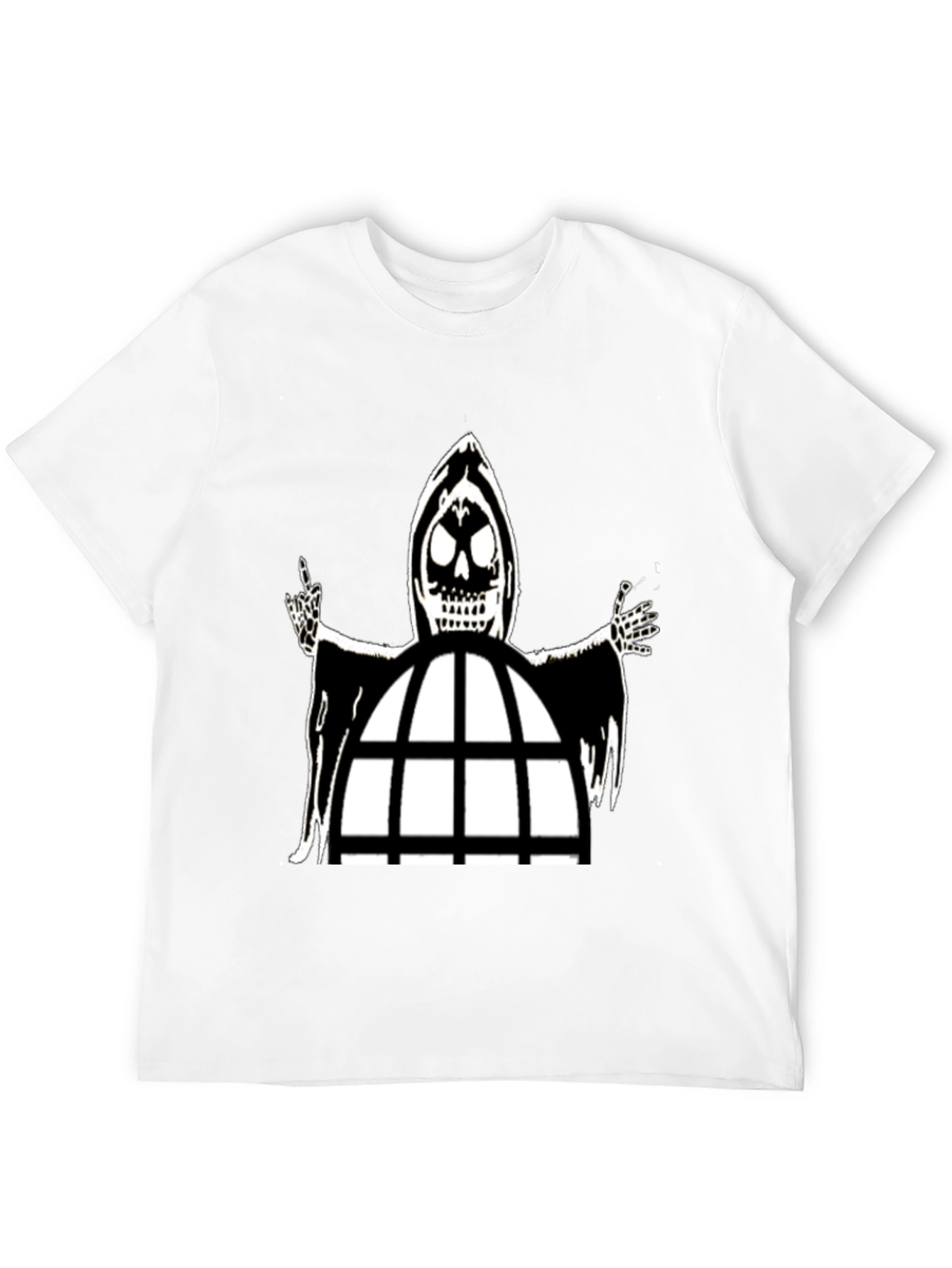 Grim Reaper Cage Black T-Shirt
