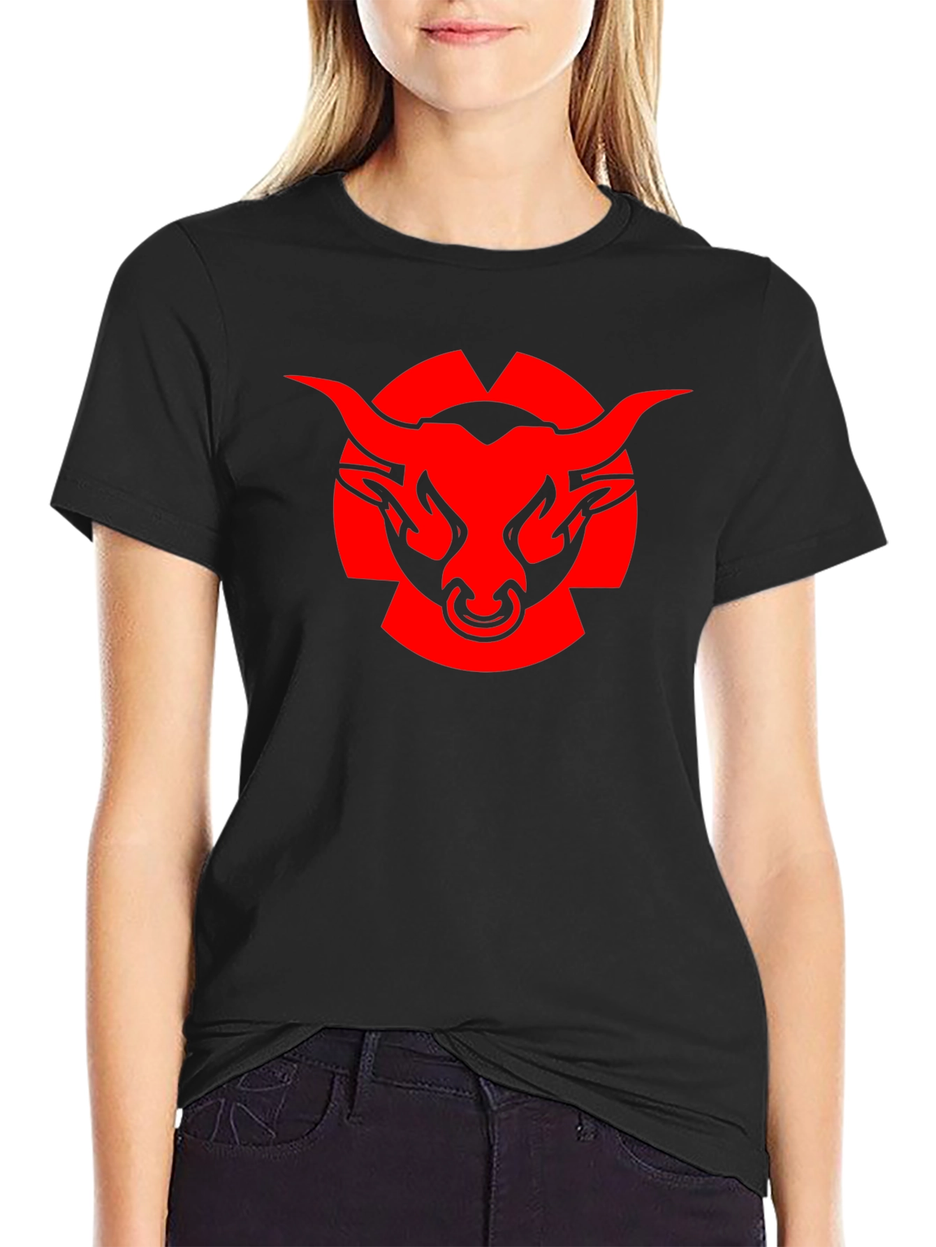 Red Bull Graphic Print Black T-Shirt