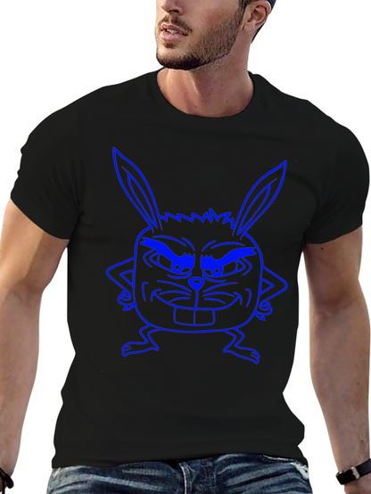 Funny Bunny Graphic Tee - Black