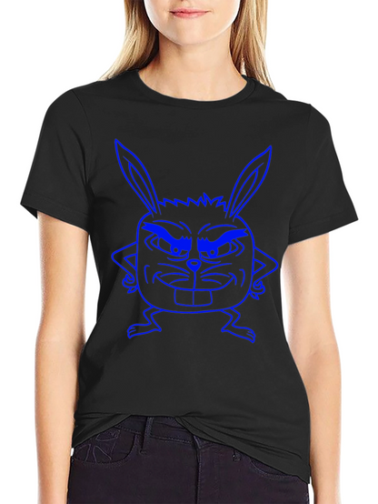 Funny Bunny Graphic Tee - Black