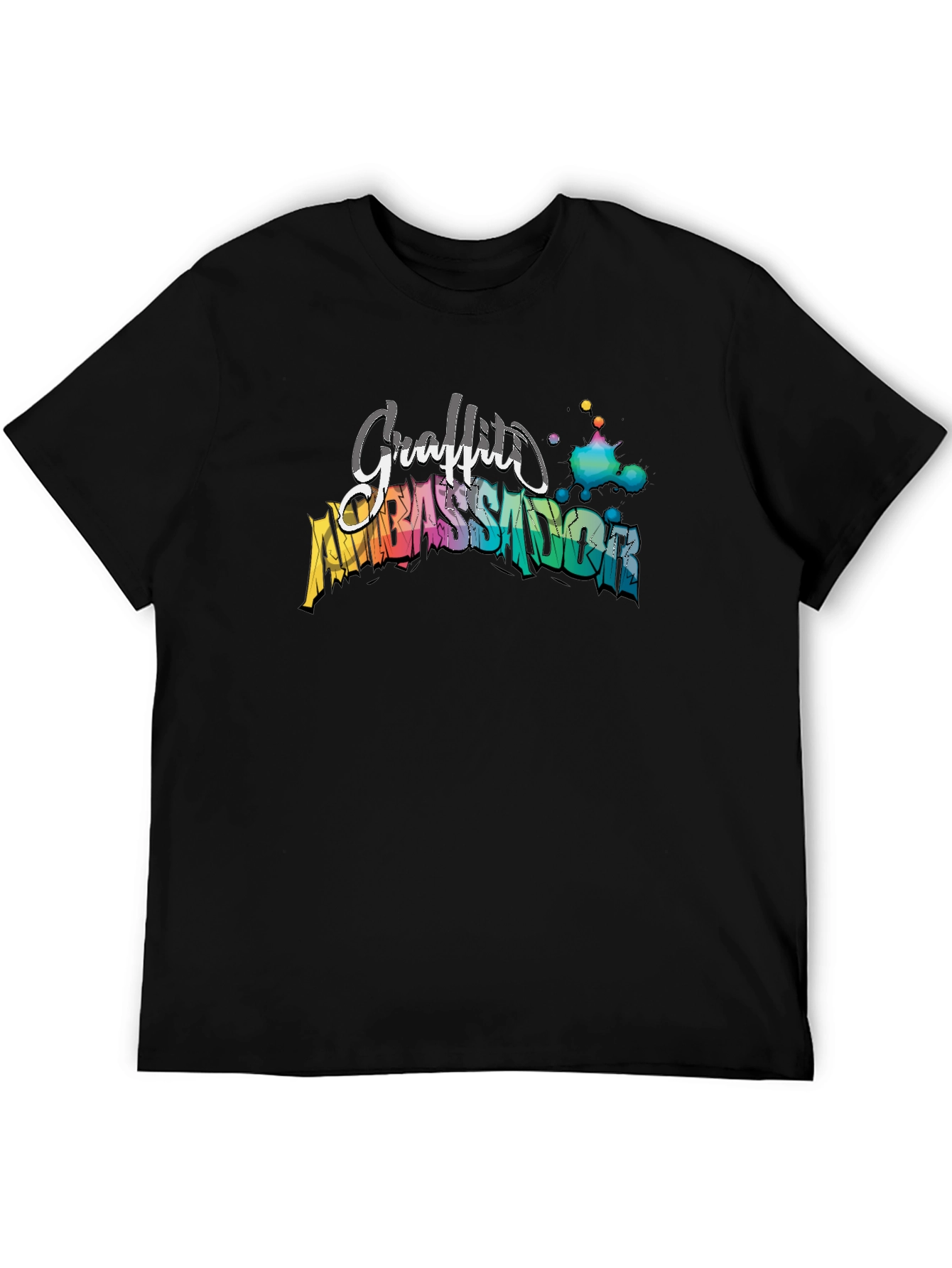 Graffiti Ambassador Black T-Shirt - Artistic Design