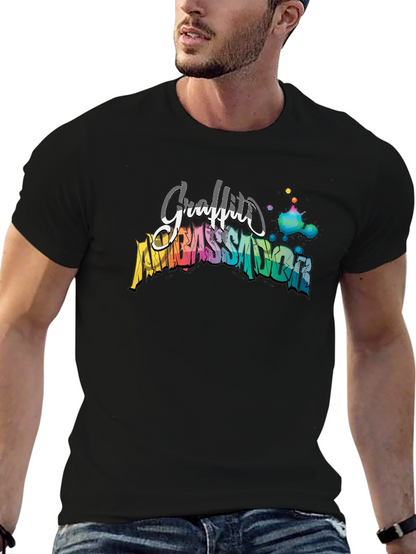 Graffiti Ambassador Black T-Shirt - Artistic Design