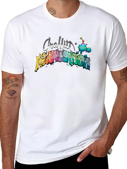 Graffiti Ambassador Black T-Shirt - Artistic Design