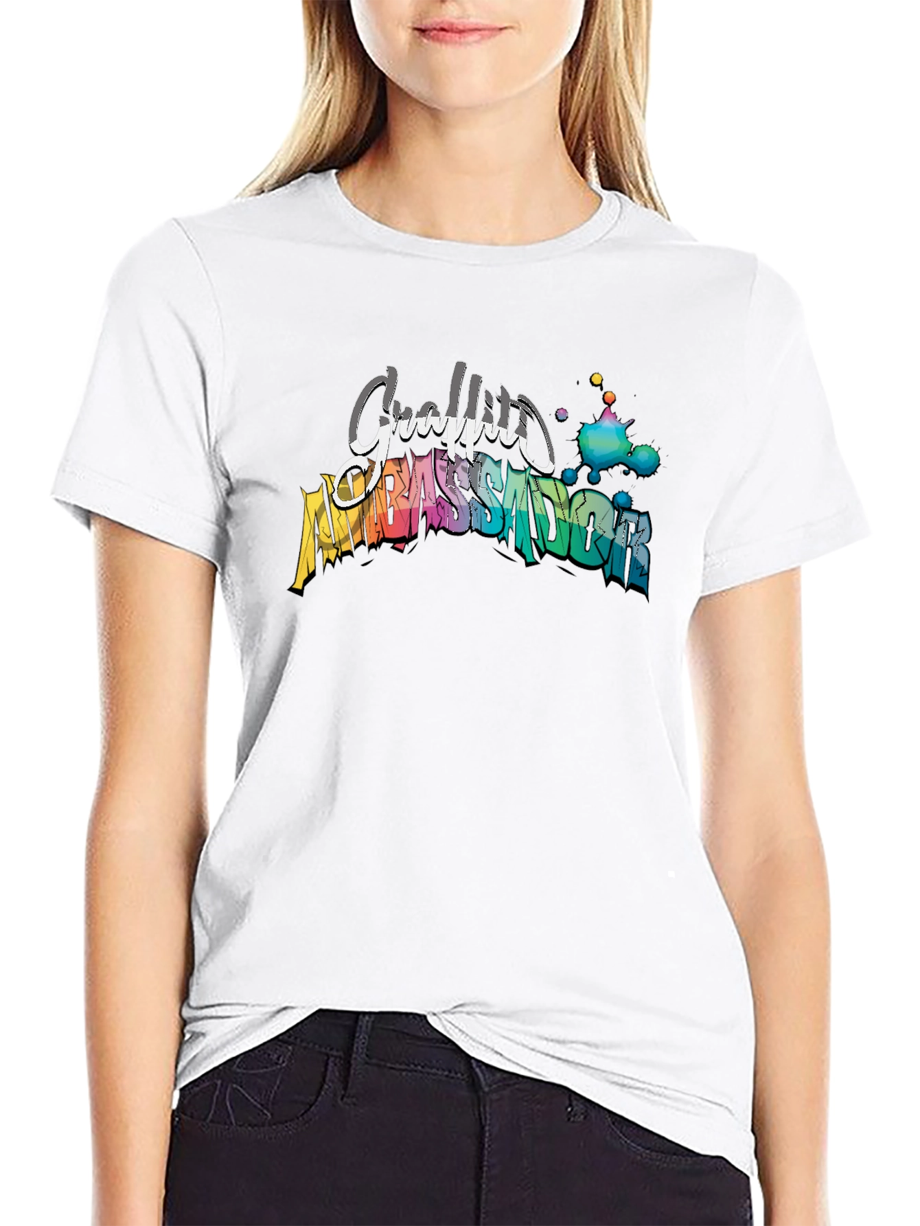 Graffiti Ambassador Black T-Shirt - Artistic Design