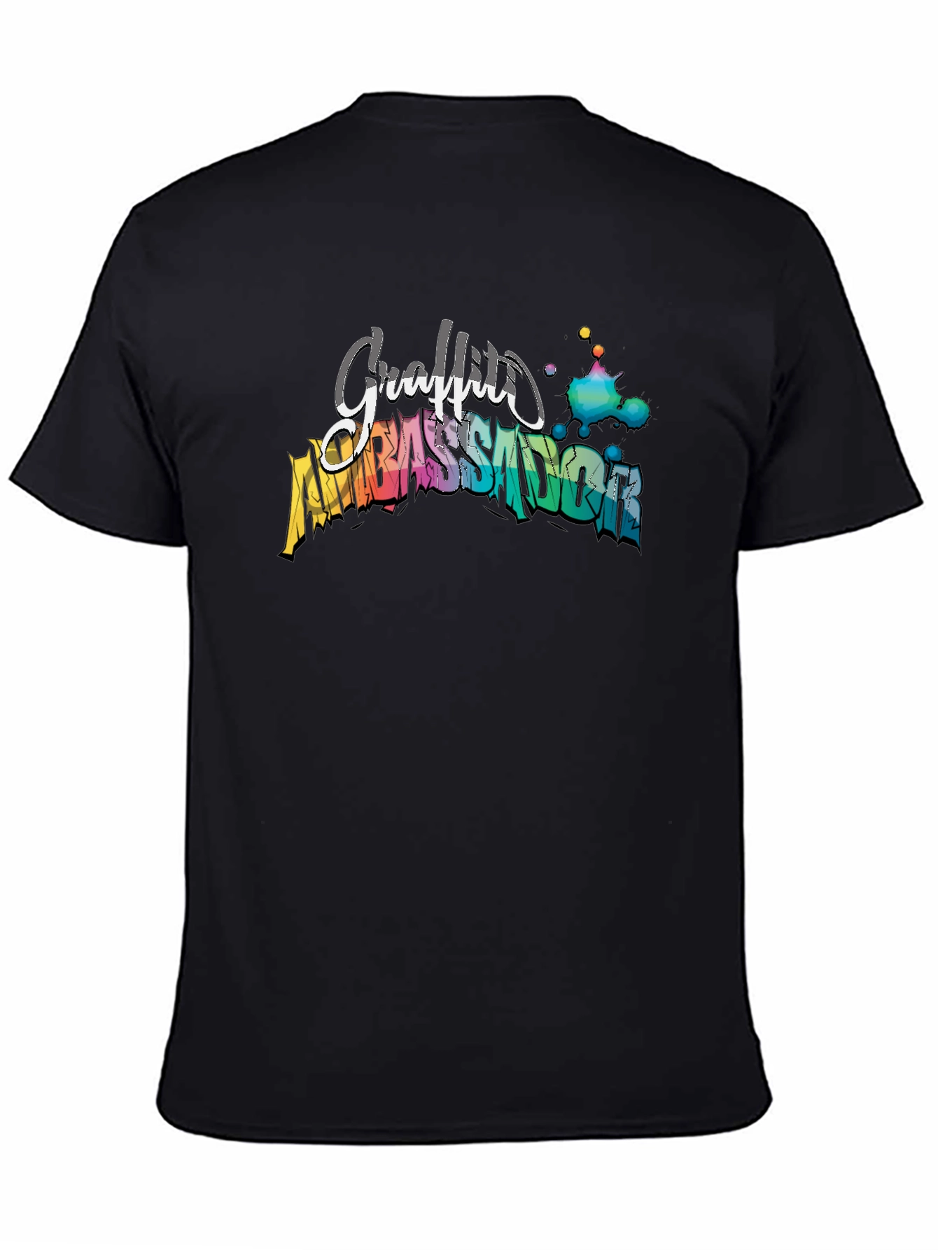 Graffiti Ambassador Black T-Shirt - Artistic Design