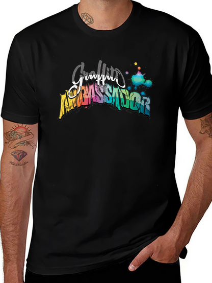 Graffiti Ambassador Black T-Shirt - Artistic Design