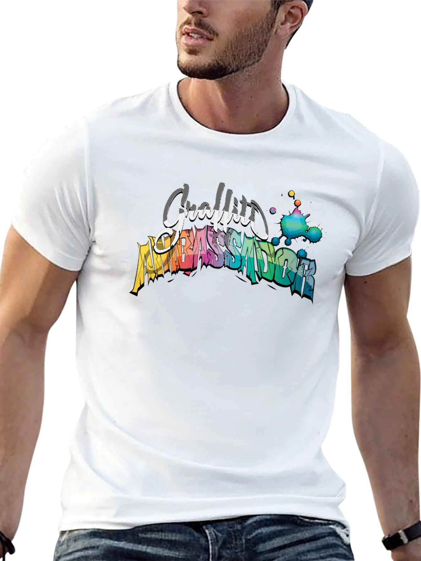 Graffiti Ambassador Black T-Shirt - Artistic Design
