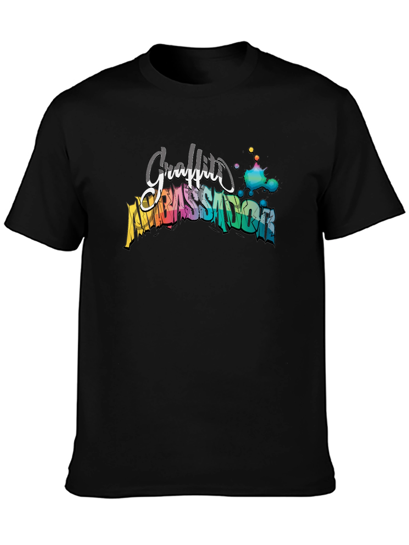 Graffiti Ambassador Black T-Shirt - Artistic Design