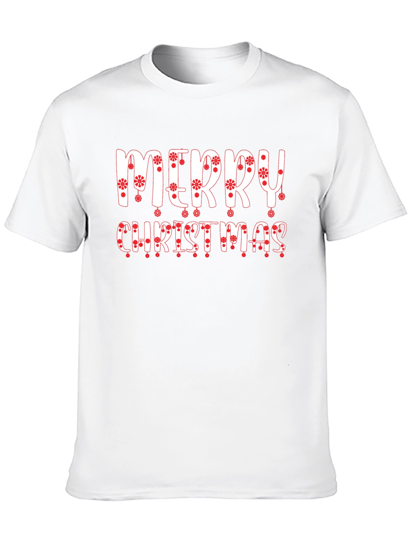 Festive Merry Christmas Graphic Tee - Black