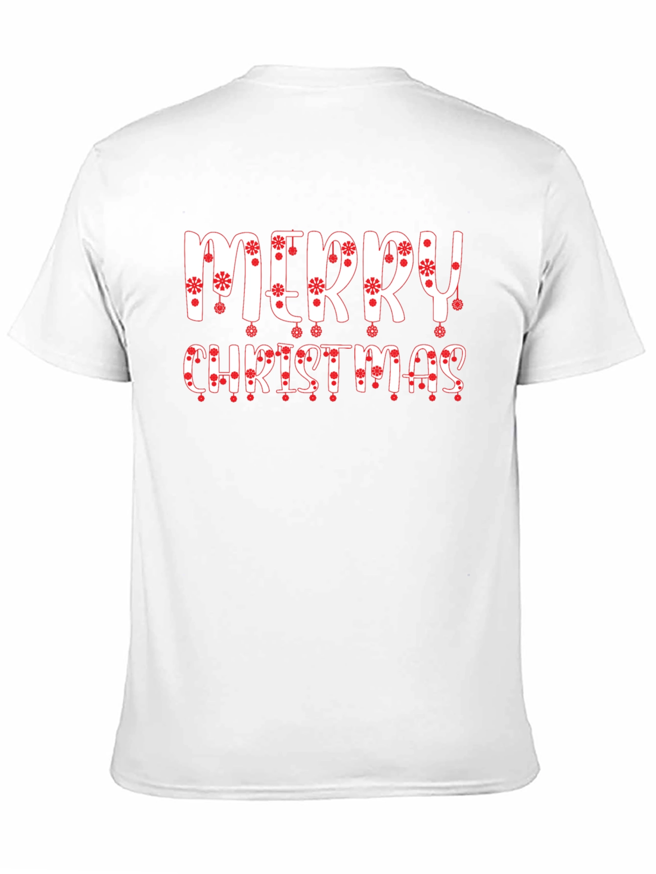 Festive Merry Christmas Graphic Tee - Black