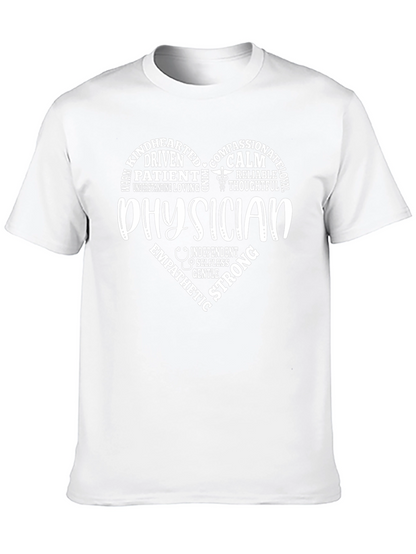Physician Heart Graphic Black T-Shirt