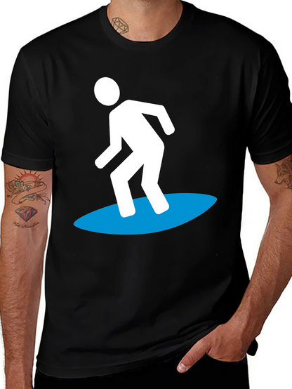Surfer Graphic Tee - Cool Black T-Shirt