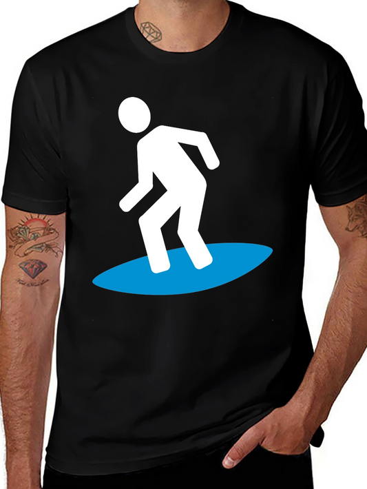 Surfer Graphic Tee - Cool Black T-Shirt